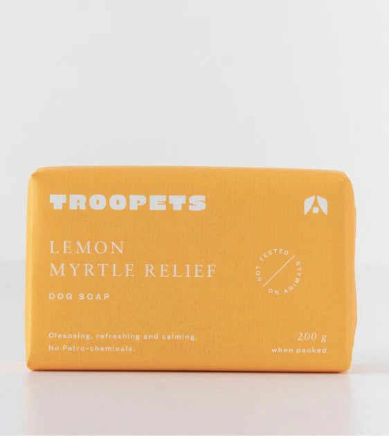 Troopets Lemon Myrtle Relief Soap for Dogs 200g