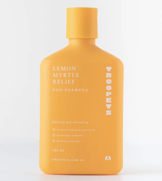 Troopets Lemon Myrtle Relief Shampoo for Dogs 340ml