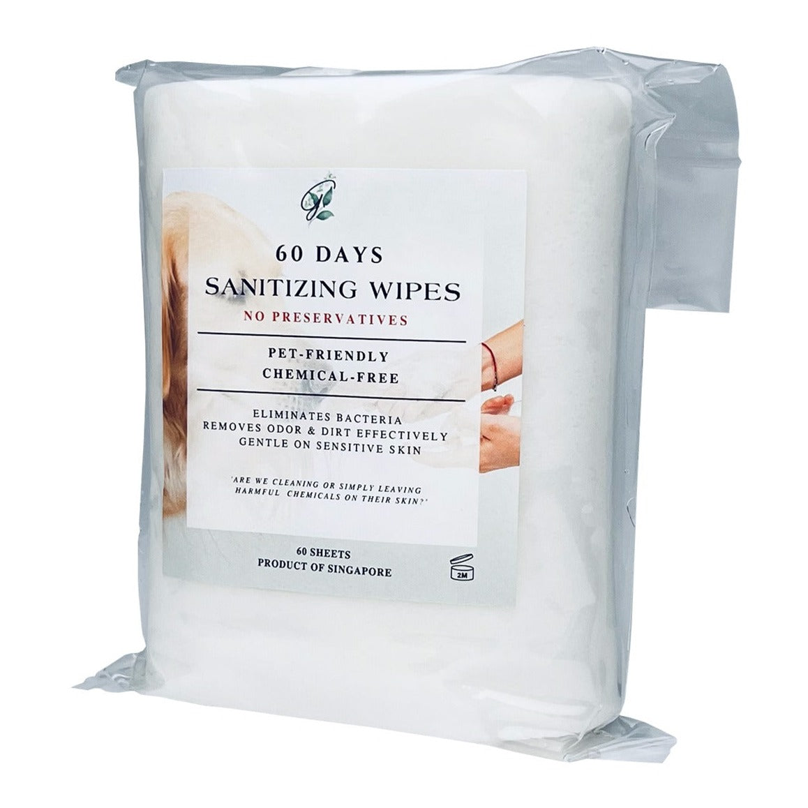 G-Natural 60 Days Sanitizing Wipes (Pack of 3) Refill Set for Baby & Pet
