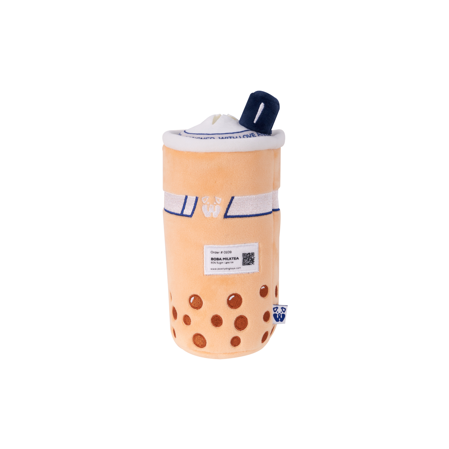 Pawty Dog Toys Boba Bubble Tea Plush Toy