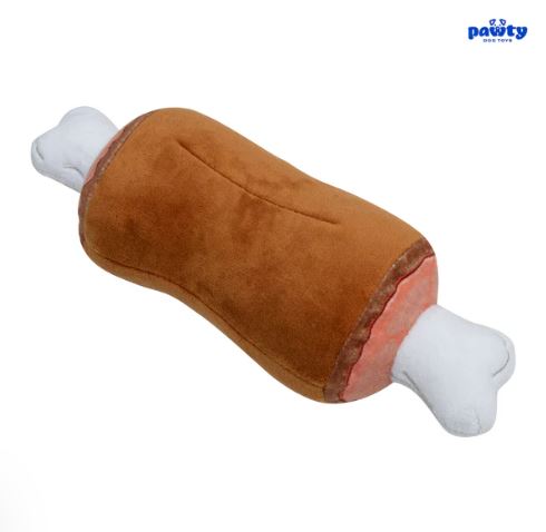 Pawty Dog Toys Meat Stick Plush Dog Toy