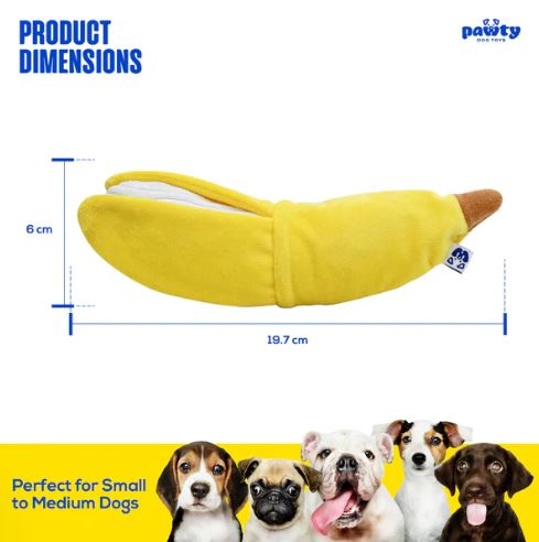 Pawty Dog Toys Peelable Banana Interactive Dog Toy