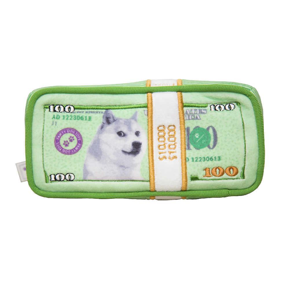 Pawty Dog Toys Cash is King Plush Toy