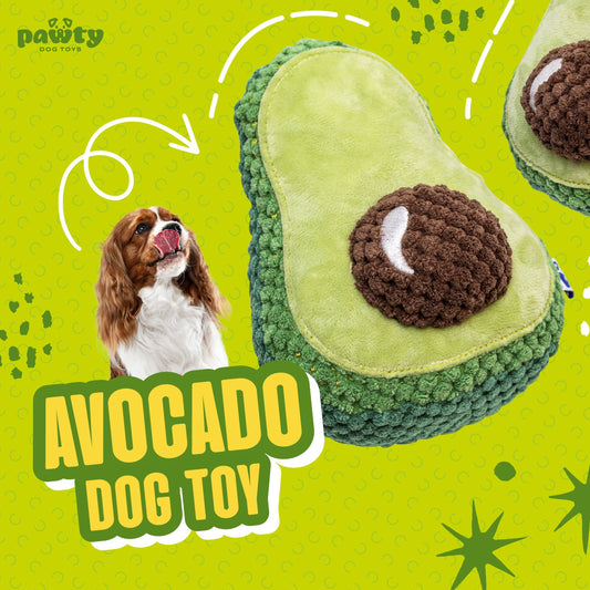 Pawty Dog Toys Avocado Plush Dog Toy
