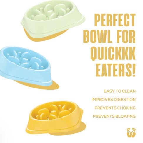 Pawty Dog Toys Slow Feeder Dog Bowl (Set of 3)